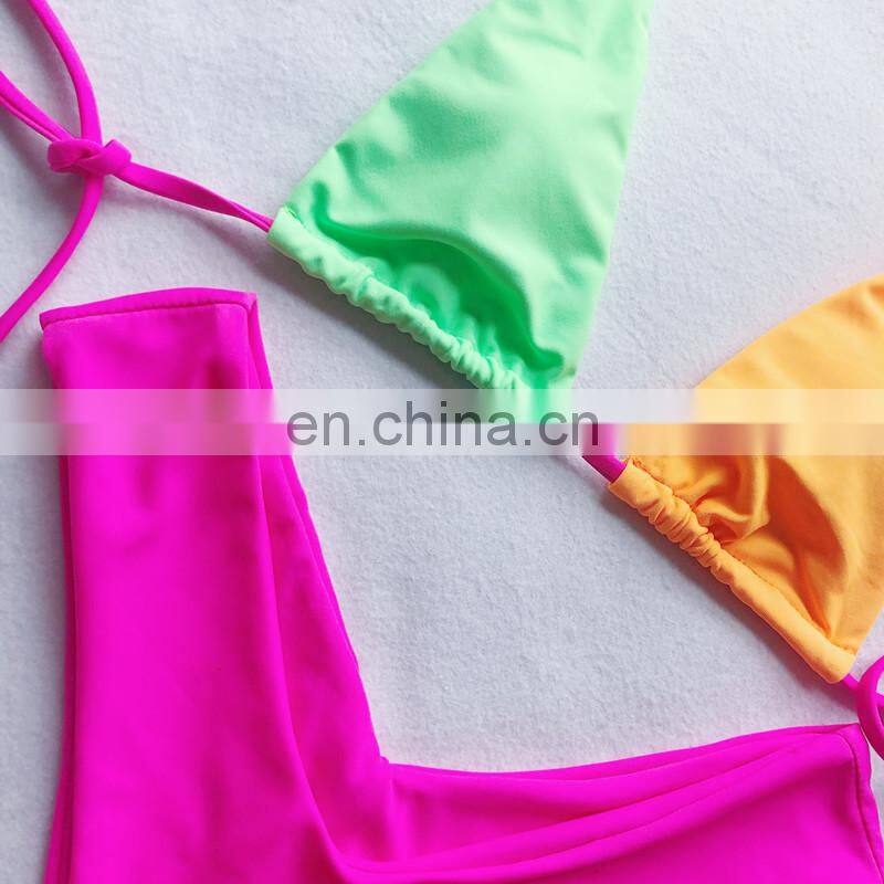 Women Bikini 2019 Sexy Thong Swimsuit Female Micro Bathing Suit High Cut Swimwear Women Triangle Summer Beach Wear Biquini New