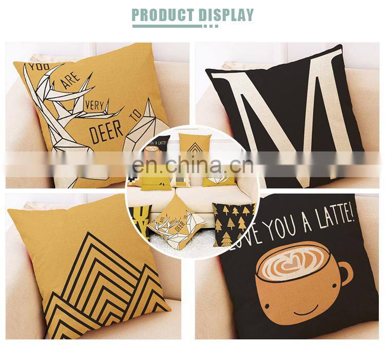 Woven Textured Cozy Modern Concise Soft Navy Blue Square Totem cushion