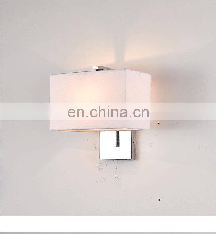 New living room wall lamp creative led bedside wall lamp Chinese style simple   cloth hotel lamp