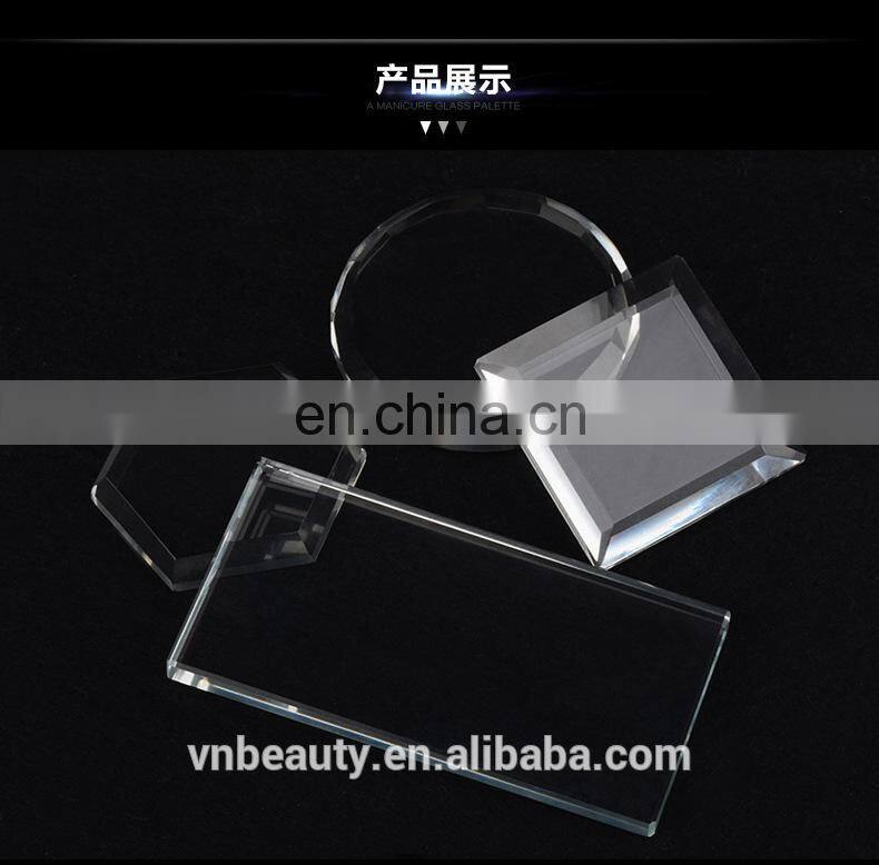 Nail Glass Palette Pallet New Eyelash Extension Glue Board Cosmetics Makeup Tool