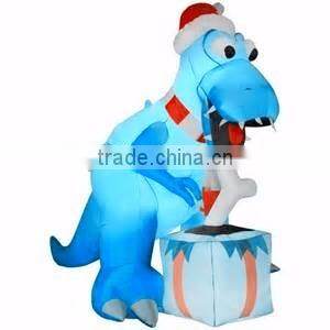Giant Christmas inflatable dinosaur for festivel decoration