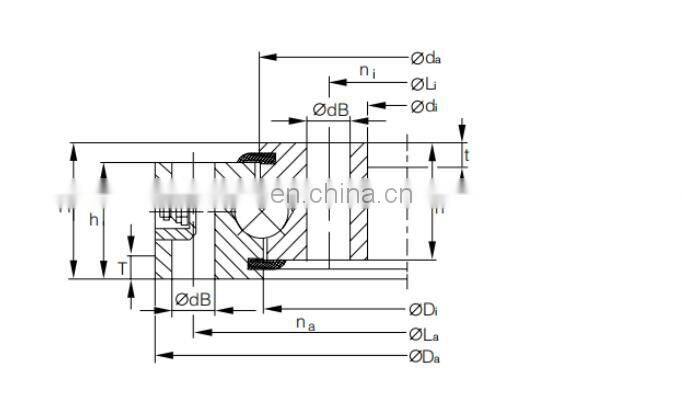 XSU 080390 Bearing 360x435x25.4 mm Cross Roller Bearing XSU080390