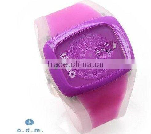 2013 Fashion silicone jelly watch candy odm watch