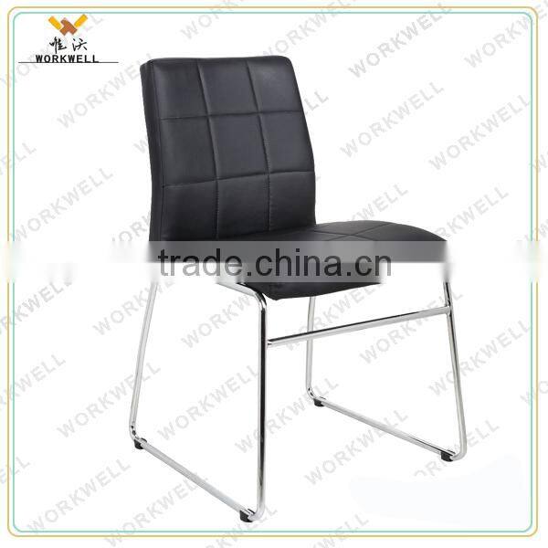 WorkWell hot sale high quality PU leather without armrests dining chair with metal frame Kw-D4032a