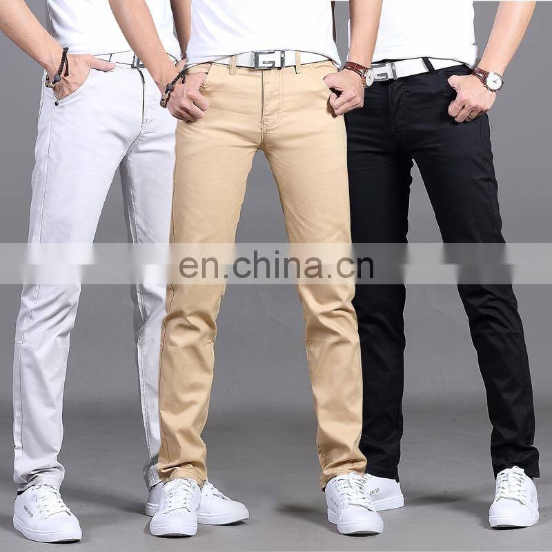 Custom spring new men's fashion work pants breathable casual slim pants