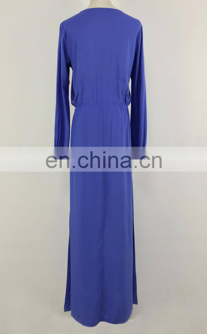 Boho Long Sleeve Maxi Women Dress Bohemian Elegant Casual Long Dresses Muslim Khaki Grey Loose Autumn Fashion Clothes New