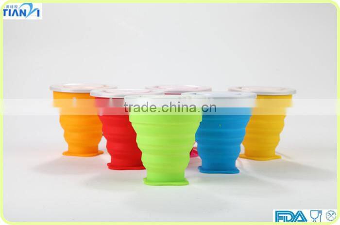 Wholesale Heat And Cold Resistant Silicone Collapsible Foldable Flexible Cup