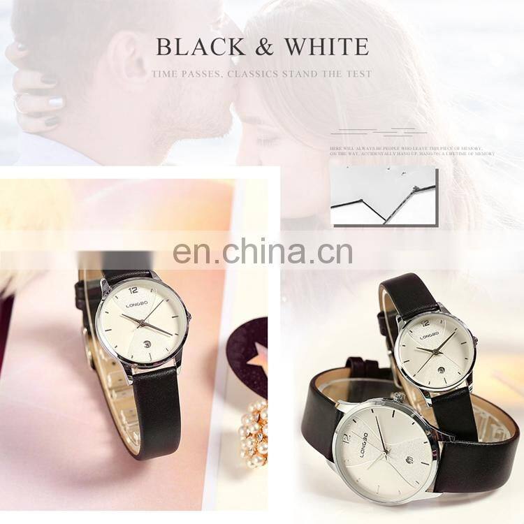 LONGBO 7315 Unisex Men Women Cheap Simple Watches Analog Quartz Leather Strap Couple Wrist Watch