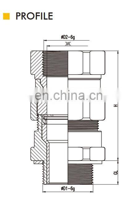 IECEx ATEX certificated airtight strong nickel plated cable seal sleeve hose Gland