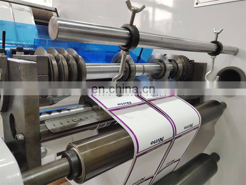 UTS320H High Speed narrow web Automatic Medicine Wine Label Cutting Machine, blank barcode sticker slitter rewinder