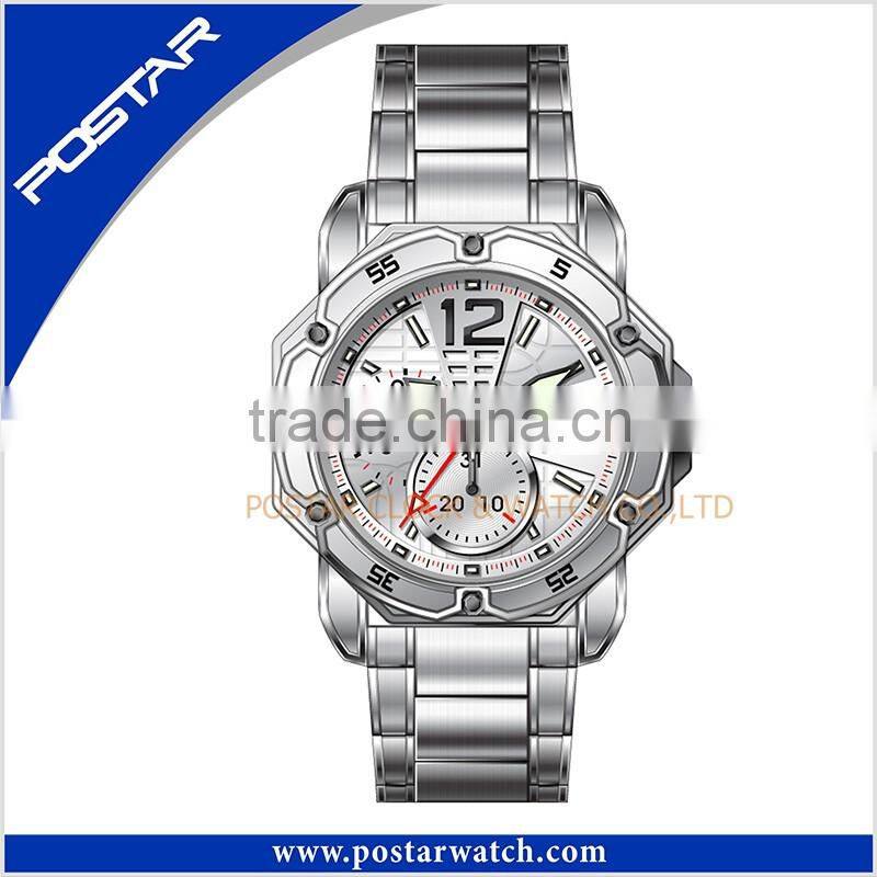 Reasonable Price Men's Luxury Chronograph Watch with Specail Blue Dial