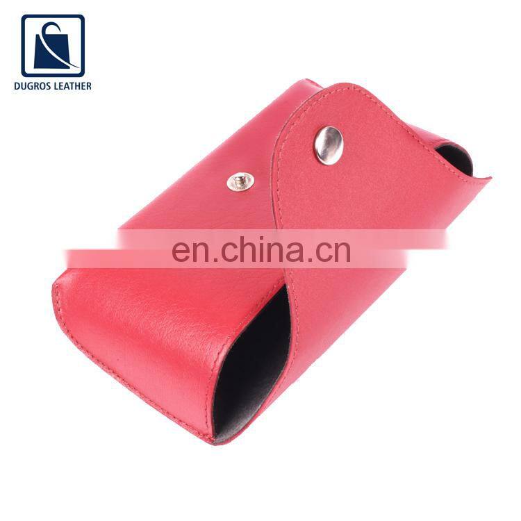 Exclusive Range of Unique Design Wholesale Supply Snap Closure Type Nickle Fitting Unisex Genuine Leather Sunglasses Case