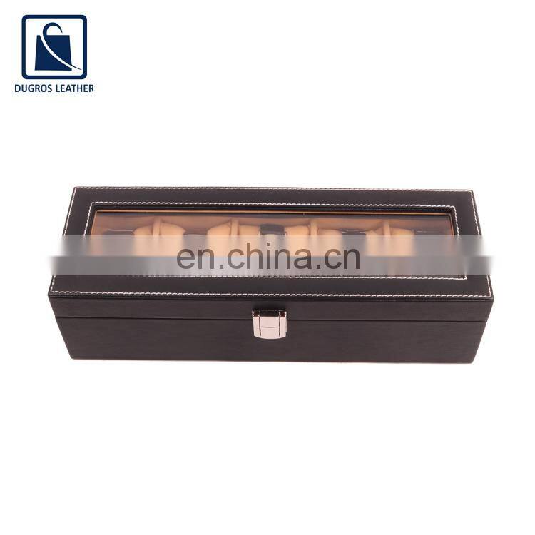 Lock Closure Type Nickle Fitting Unisex Genuine Leather Watch Box from Reputed Supplier