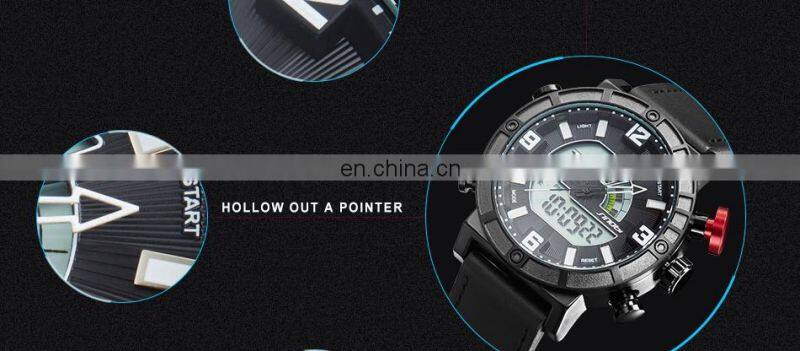 SINOBI Multi Function Men Wristwatch S9733G Full Calendar Window Male Watch LED Display Digital Watches