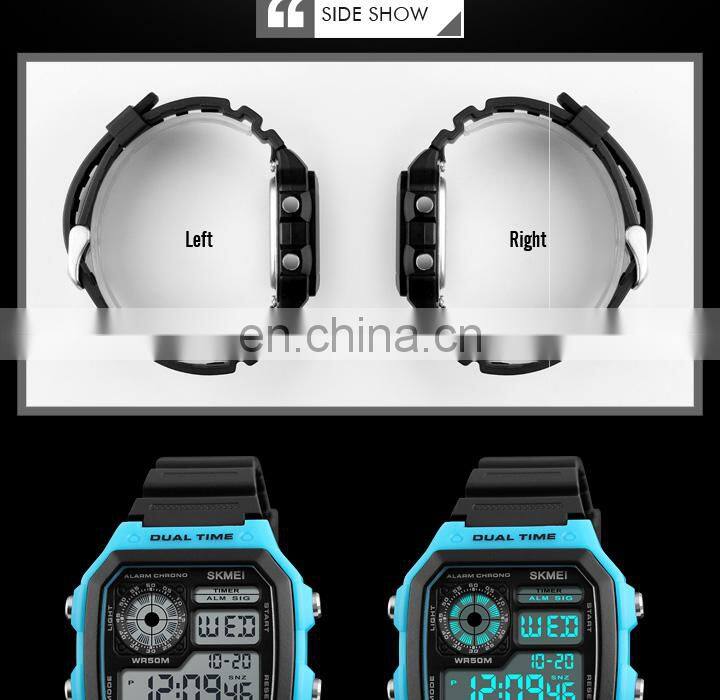 skmei 1299 japanese designer digital hand square watch