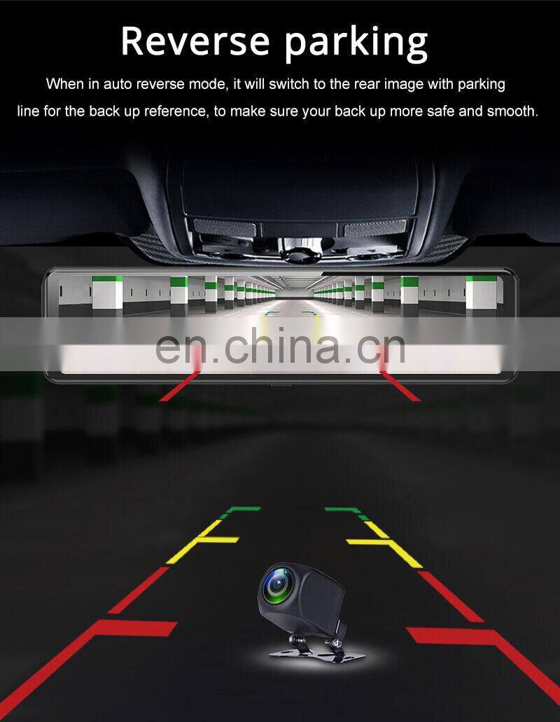 12Inch 4G Car DVR Mirror Android Dashcam WiFi GPS Navigation Dashboard Camera Driving Recorder 1080P Rear View Mirorr Backup Cam