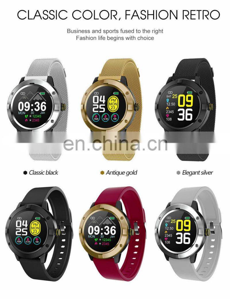 IP68 Waterproof Smart Watch DT78 With Call Reminder Heart Rate Monitor Smart Watch With Leather Strap