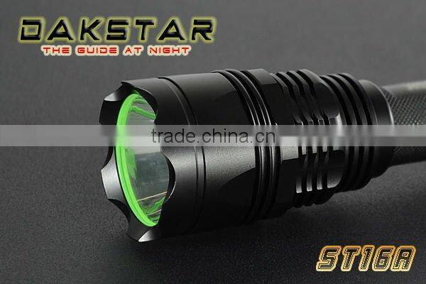 DAKSTAR ST16A 1010LM CREE XML T6 18650 High power Aluminum Police Emergency Rechargeable Camping LED Tactical Light