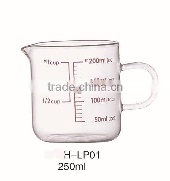 CE/EU/FDA/SGS/LFGB HIGH QUALITY DOUBLE WALL GLASS /DOUBLE WALL MEASURING CUPS WITH HANDLE/DOUBLE WALL GLASS CUP