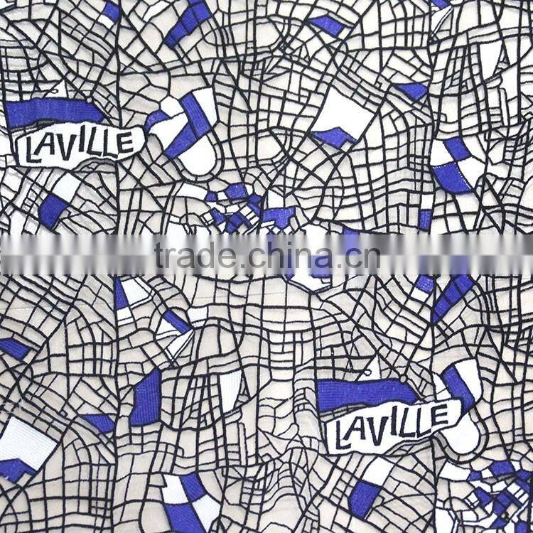 Chinese factory custom pattern water soluble irregular chiffon embroidery lace fabric