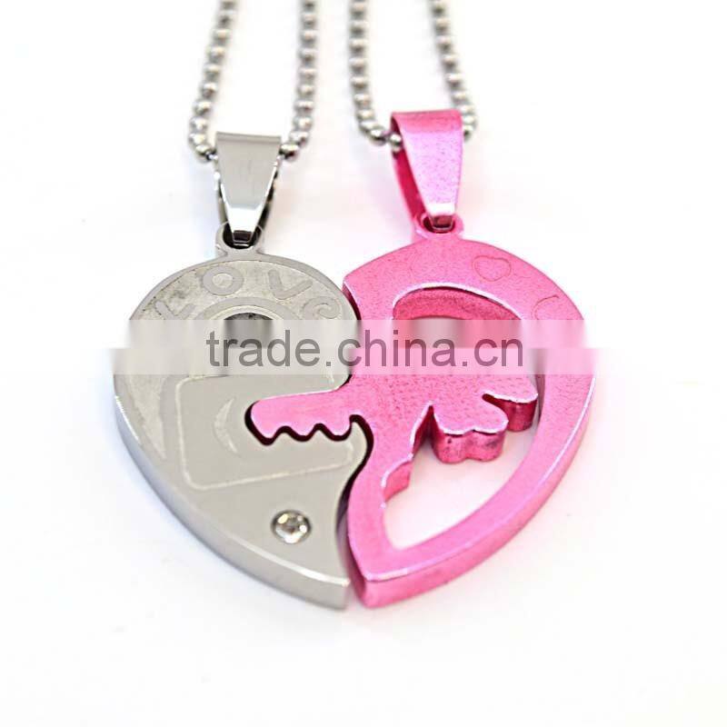 Mothers Day Wholesale Gifts Crystal Heart Silver Pendant For Friends