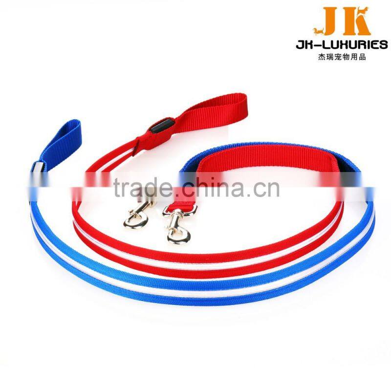 high-end quality anit lost nylon led dog leash safety walking at night