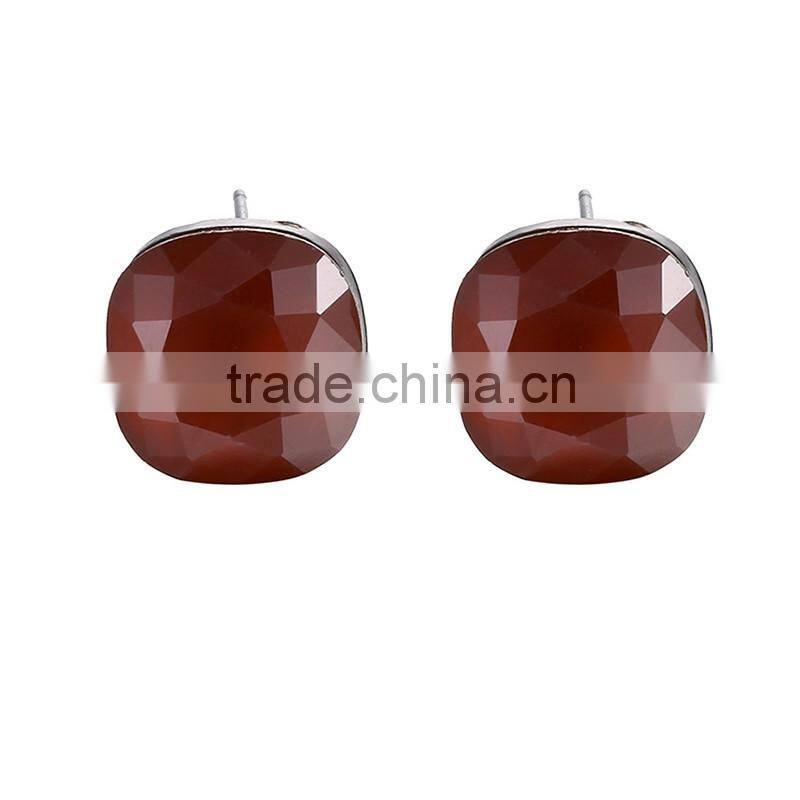 2016 Sunnmer Tropical Style Fashion Cheap White Crystal Stone Stud Earring Pack