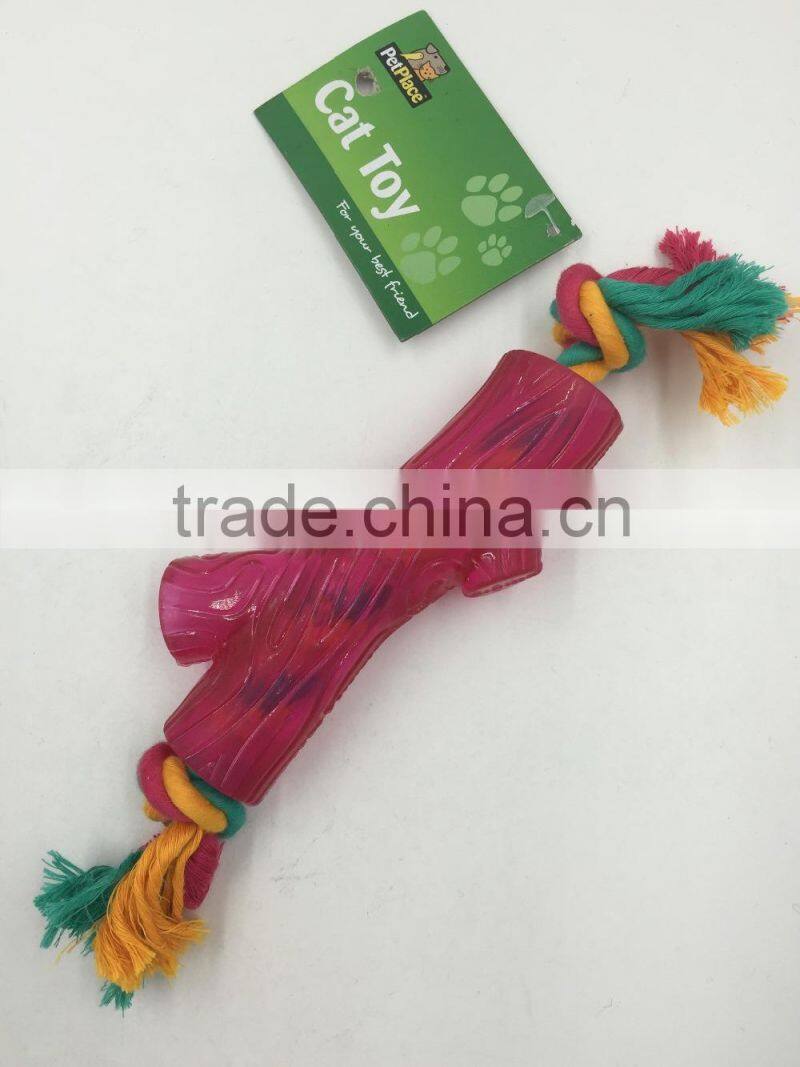 Pet rubber cotton rope toys, rubber tree trunks
