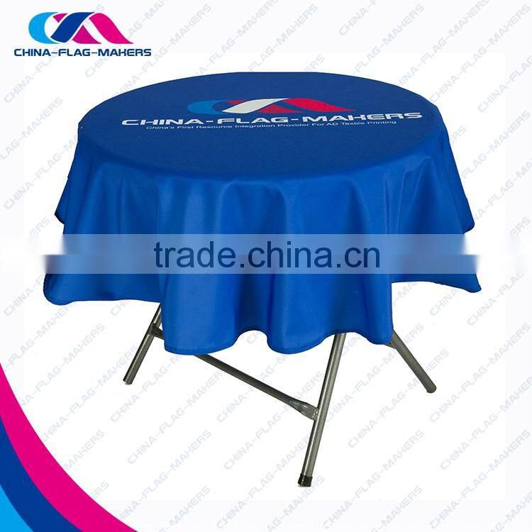 custom trade show display 132 inch round tablecloth