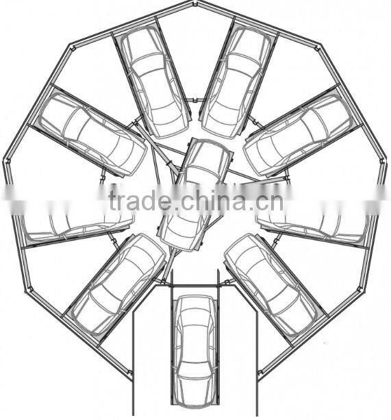 Automatic car display tower/ smart tower car parking system manufacturer