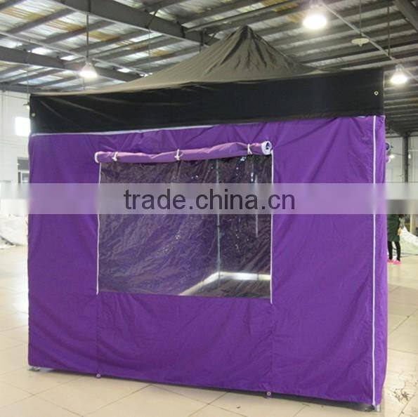3m x4.5m small hexagon folding gazebo with window and door walls
