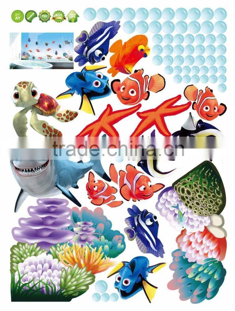 New Fish Seabed NEMO Wall Sticker Cartoon Wall Sticker Decor Removable Vinyl Nursery Kids Room Decals
