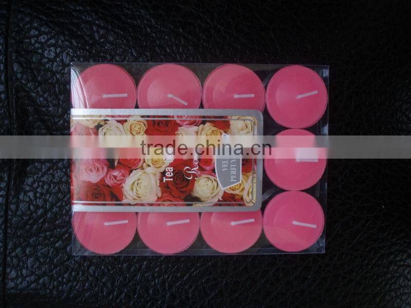 colourful tea candle