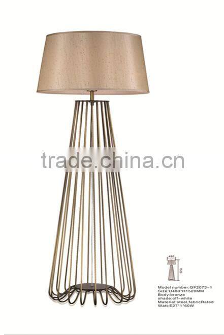 simple design hotel bedside light&metal frame bronze table lamp