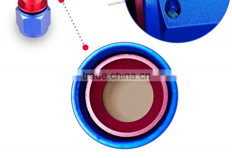 Aluminum oil cooler hose fitting Straight push on fitting hose end blue and red 10-001-12
