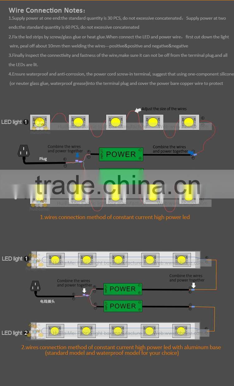 24V high power edge-lighting led with spacing can be adjustable