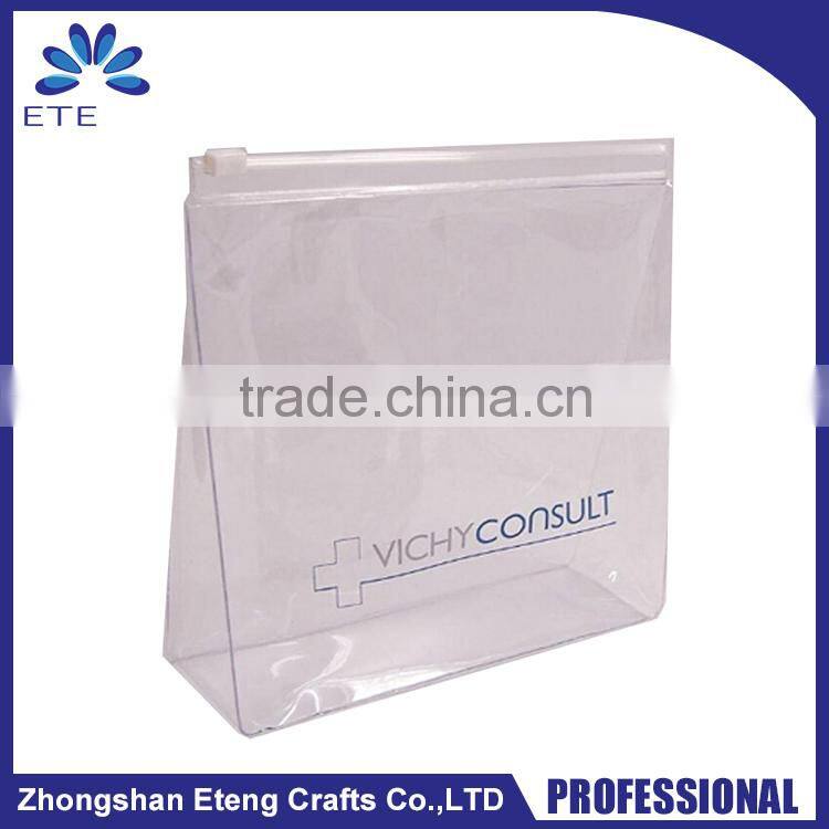 Cheap custom clear plastic cosmetic bags,high quality transparent costmetic bag