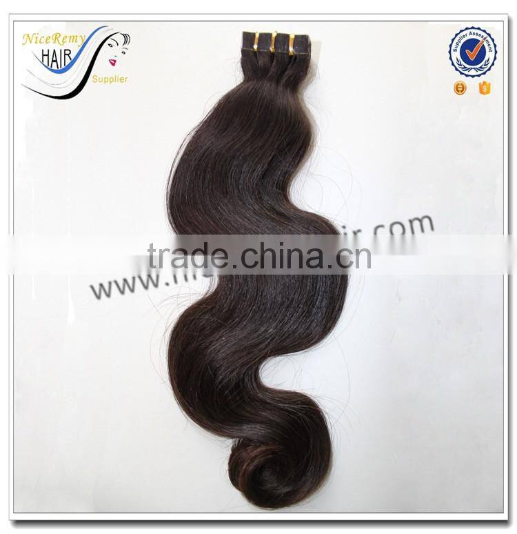 Wholesale top quality 100% brazilian virgin human hair tape hair extensions