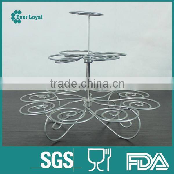 Metal Cupcake Dessert Stand with 3 Tiers - Great for Halloween - Thanksgiving - Christmas - 4th of July-Valentines Day