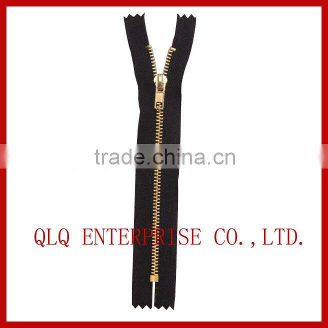 Black Open End Metal Zipper