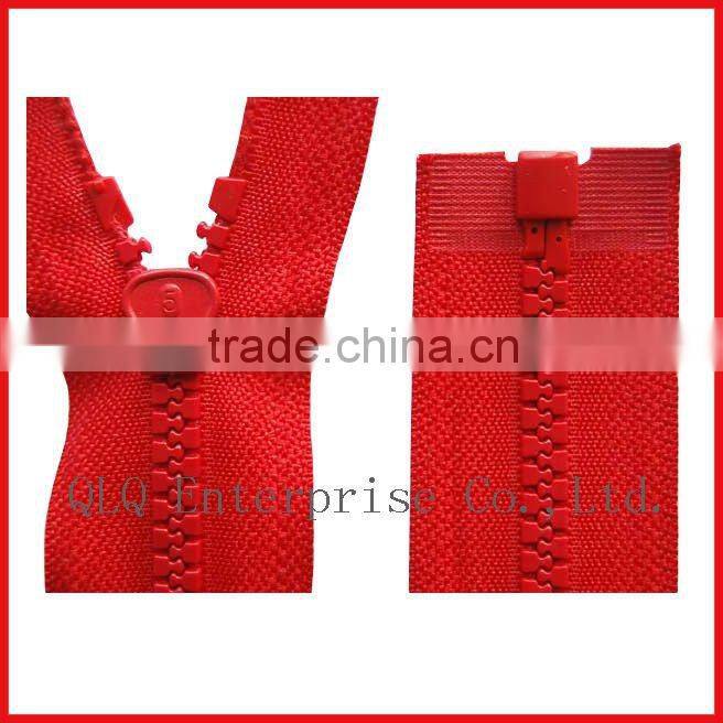 Open End Plastic Zip for Sales