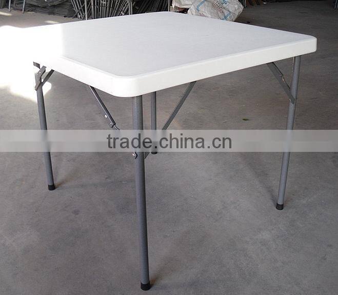 Hight-adjustable Square Dining Room HDPE Plastic Folding Table