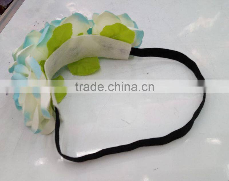 HL013 Fashion women tiara flower garland crown headband wedding garland crown hairband beach