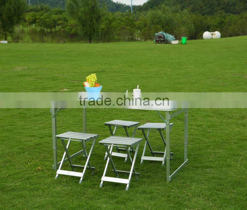 4 seat Aluminium Outdoor Furnitue leisure picnic table camping table