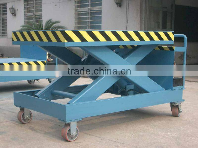 Manual hydraulic lifting table trolley