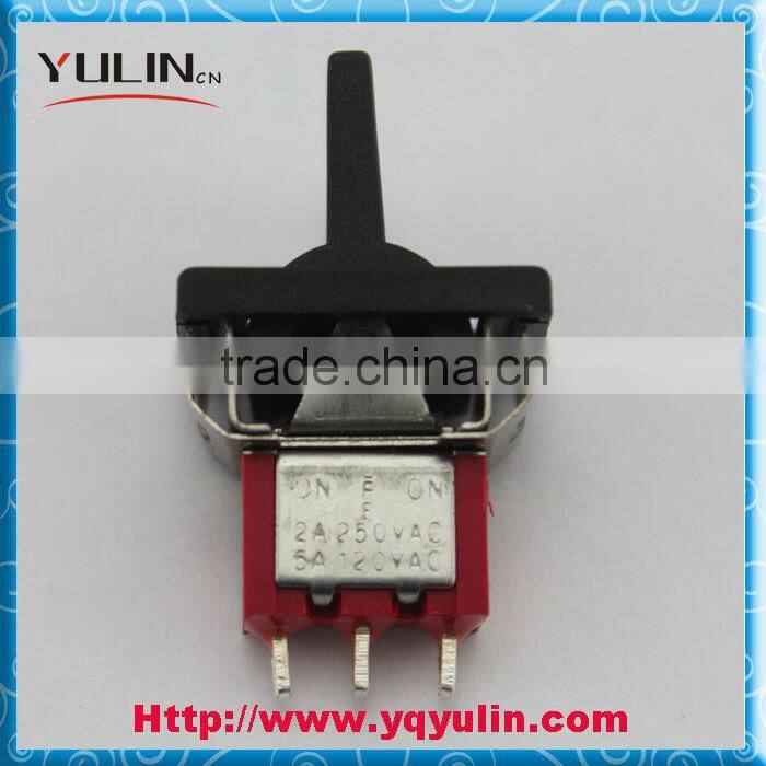 High Quality 3 Pin Red Base Mini (ON)-OFF-(ON) 15Amp Waterproof Toggle Switch