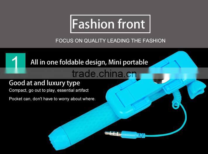 Promotion Gift Super Mini Selfie Stick With Shutter Button, Pocket Wired Selfie Stick