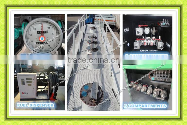 Yuejin fuel truck with dispenser ,refueling tank truck