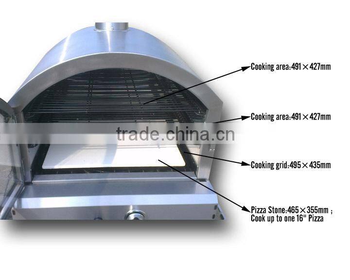 modular 16 inch pizza oven with stone floor baking