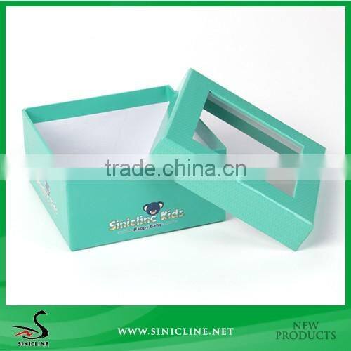 Sinicline Custom made Lid box with window gift box for children